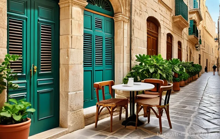 몰타 숙박 추천 - **La Valette Morning Charm:** A serene, picturesque morning scene in a narrow, cobbled street of Val...