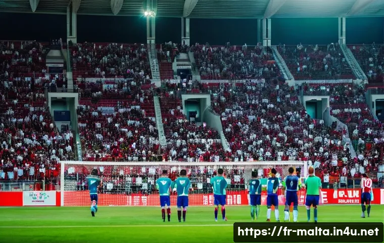 몰타 출신 축구선수 - **Vibrant Maltese Football Match Day:** A wide shot capturing the energetic atmosphere inside a mode...